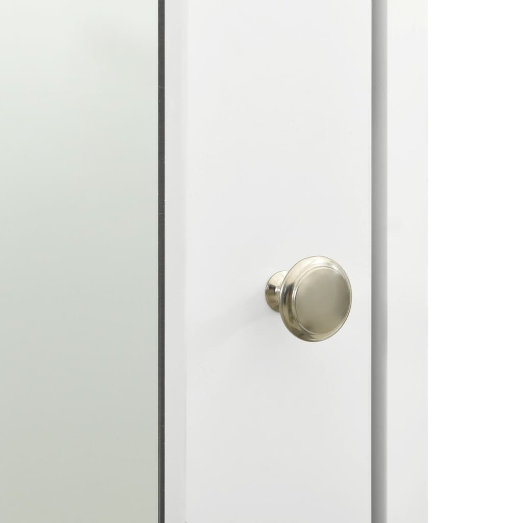 Armadietto a Specchio Bianco 66x17x63 cm in MDF - homemem39