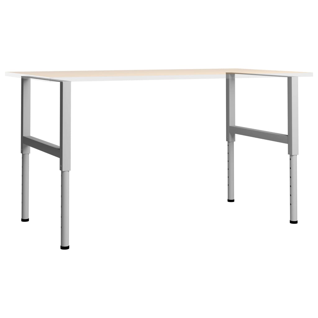 Telai per Banco da Lavoro 2 pz in Metallo 85x(69-95,5) cm Grigi - homemem39
