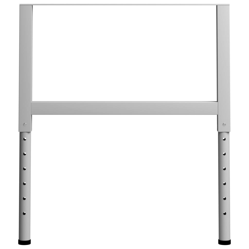 Telai per Banco da Lavoro 2 pz in Metallo 85x(69-95,5) cm Grigi - homemem39