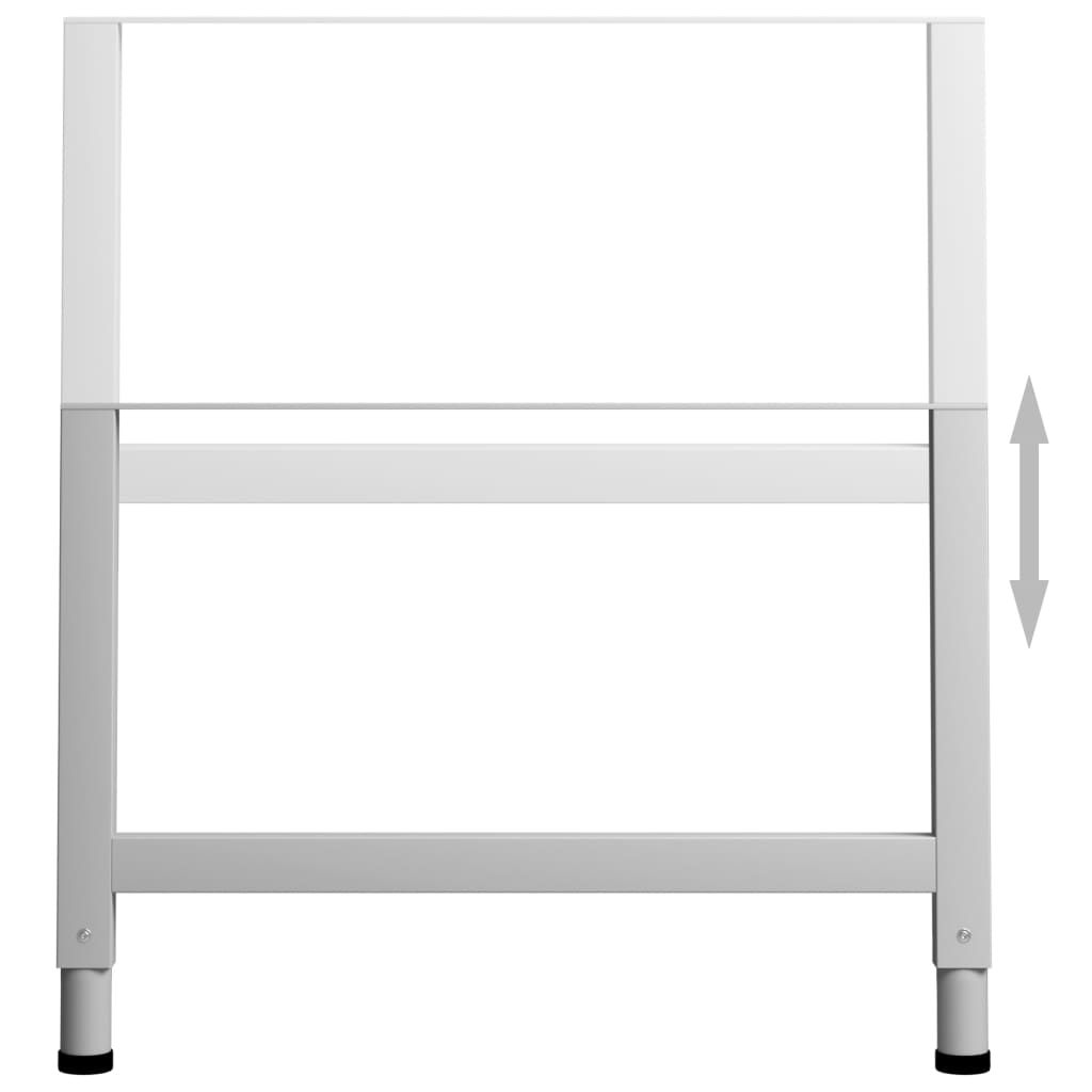 Telai per Banco da Lavoro 2 pz in Metallo 85x(69-95,5) cm Grigi - homemem39