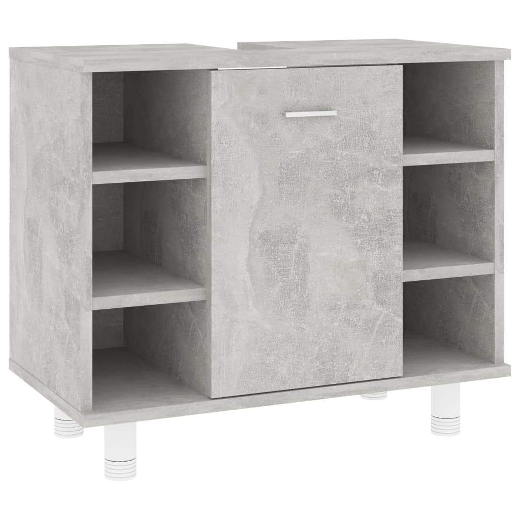 Armadio da Bagno Grigio Cemento 60x32x53,5 cm in Truciolato - homemem39