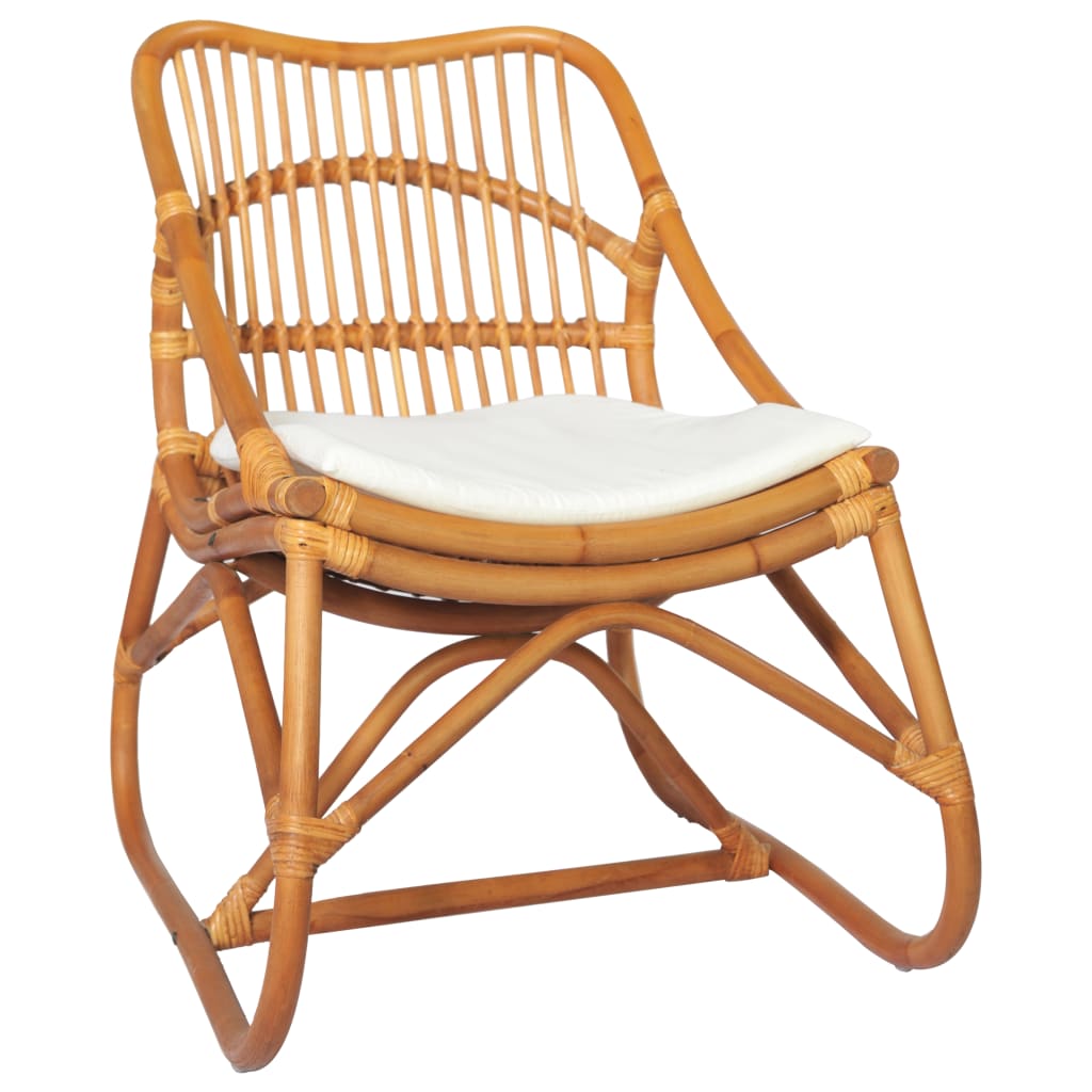 Sedia in Rattan Marrone Chiaro e Lino - homemem39