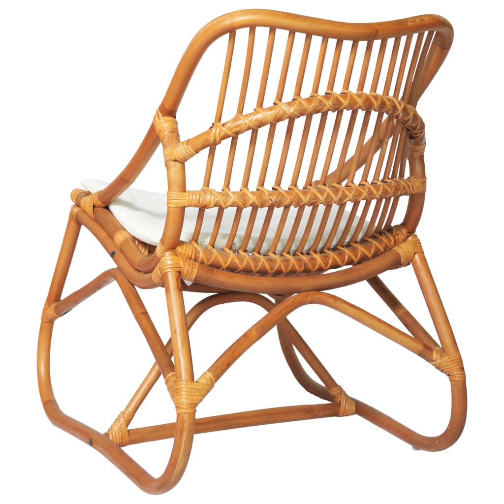 Sedia in Rattan Marrone Chiaro e Lino - homemem39