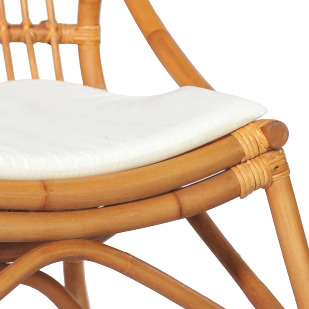 Sedia in Rattan Marrone Chiaro e Lino - homemem39