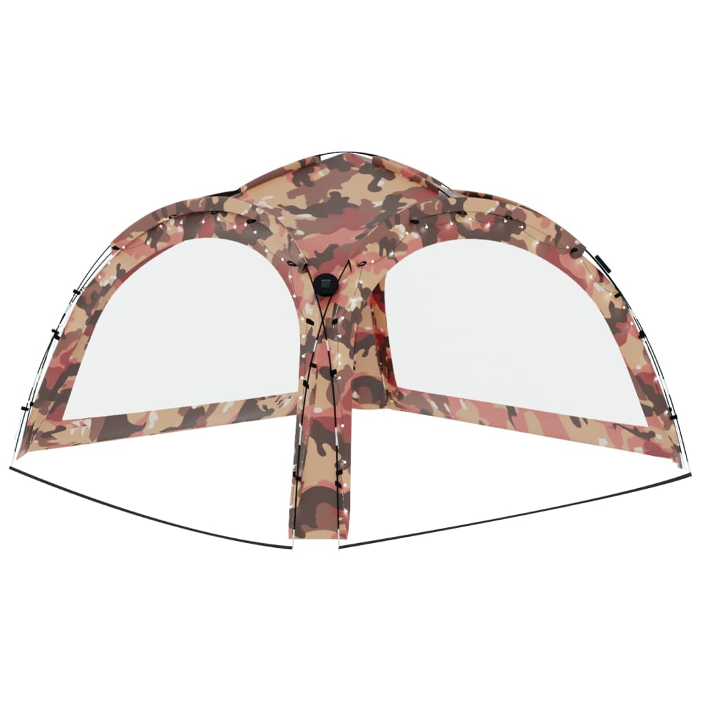 Tenda per Feste con LED e 4 Pareti 3,6x3,6x2,3 m Mimetica - homemem39