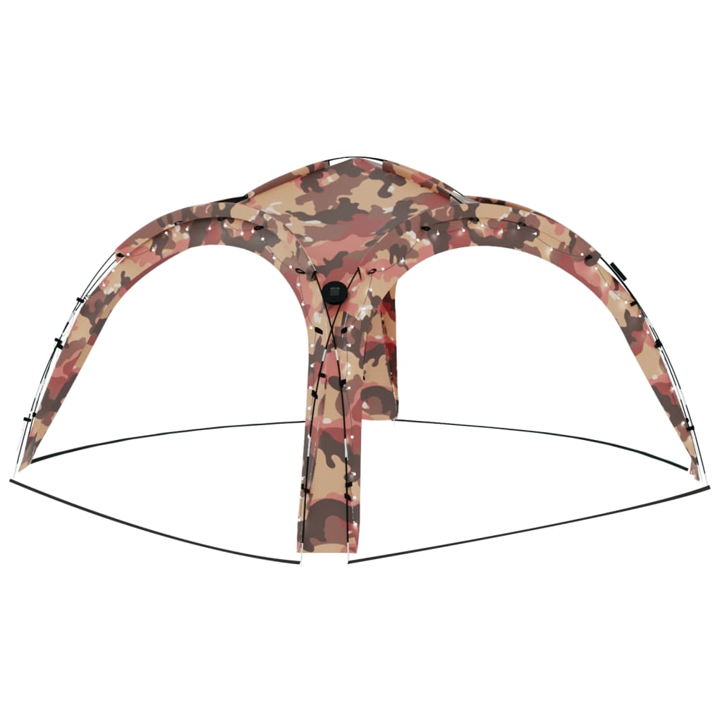 Tenda per Feste con LED e 4 Pareti 3,6x3,6x2,3 m Mimetica - homemem39