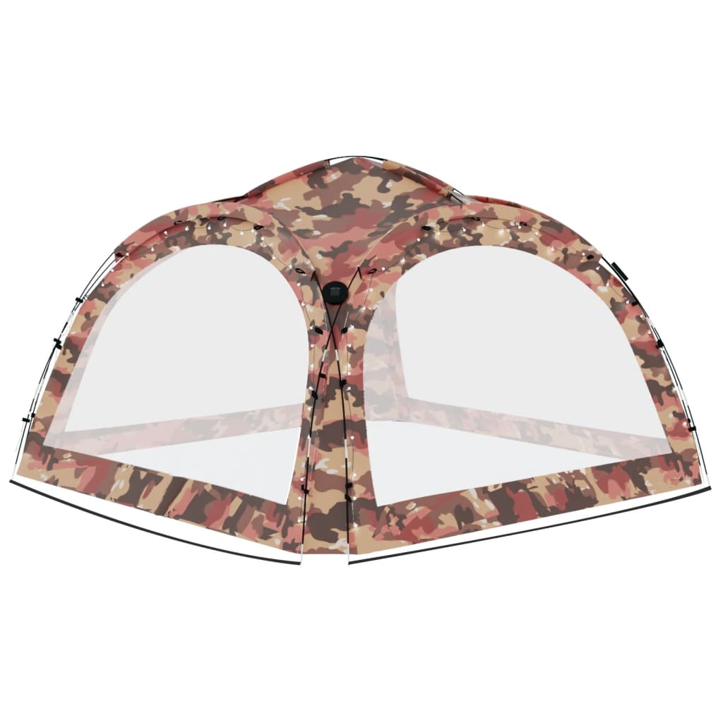Tenda per Feste con LED e 4 Pareti 3,6x3,6x2,3 m Mimetica - homemem39