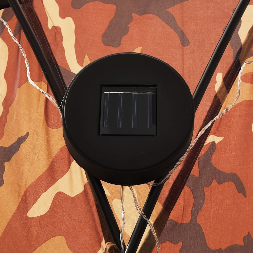 Tenda per Feste con LED e 4 Pareti 3,6x3,6x2,3 m Mimetica - homemem39