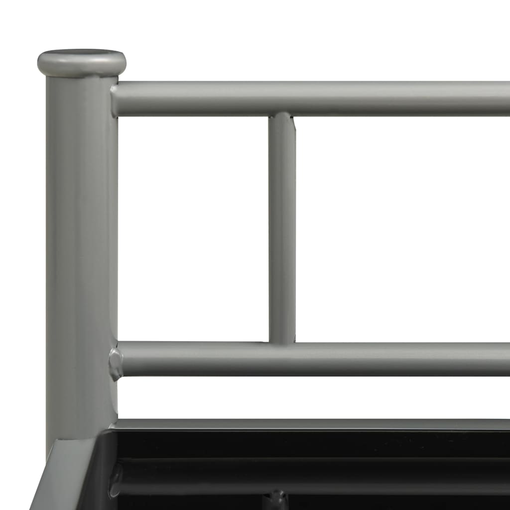 Comodino Grigio e Nero 45x34,5x60,5 cm in Metallo e Vetro - homemem39
