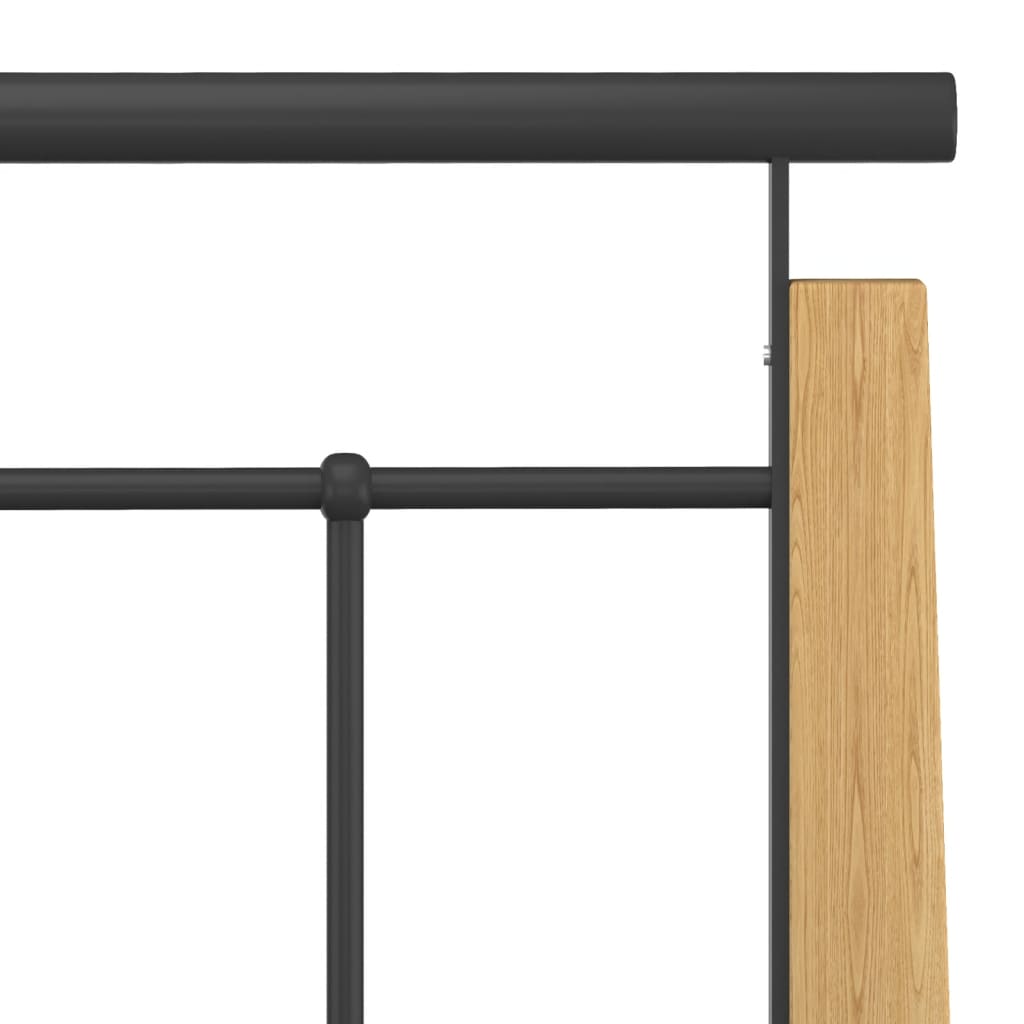 Giroletto in Metallo e Legno Massello di Rovere 180x200 cm - homemem39