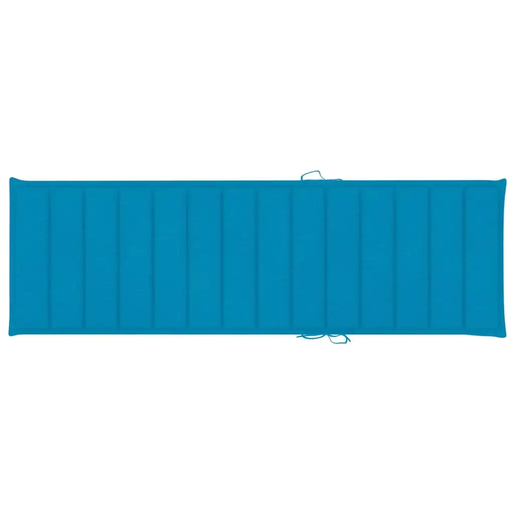 Sdraio con Cuscino in Legno Massello di Teak e Acciaio Inox - homemem39