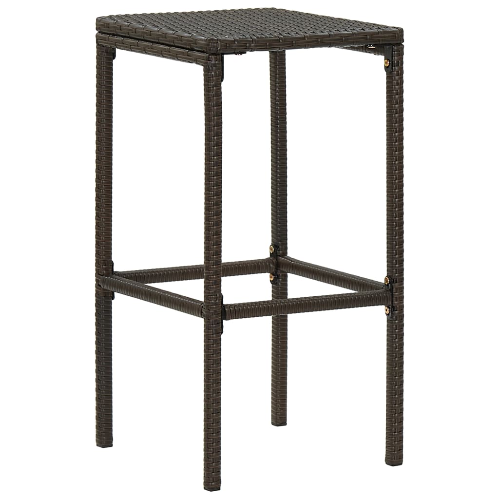 Set da Bar da Giardino 8 pz con Cuscini in Polyrattan Marrone - homemem39