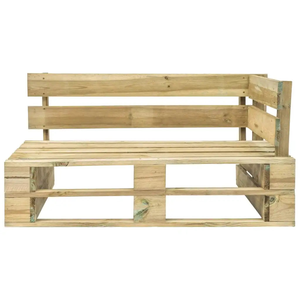 Divano a 2 Posti su Pallet con Cuscini in Pino Impregnato Verde - homemem39