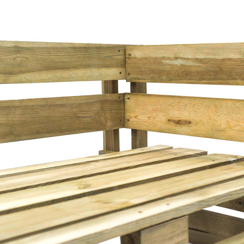 Divano a 2 Posti su Pallet con Cuscini in Pino Impregnato Verde - homemem39