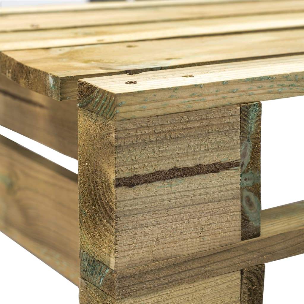 Divano a 2 Posti su Pallet con Cuscini in Pino Impregnato Verde - homemem39
