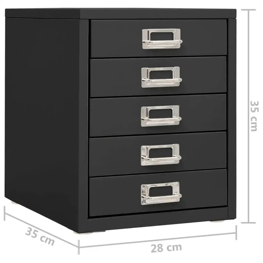 Armadio per Ufficio Antracite 28x35x35 cm in Metallo - homemem39