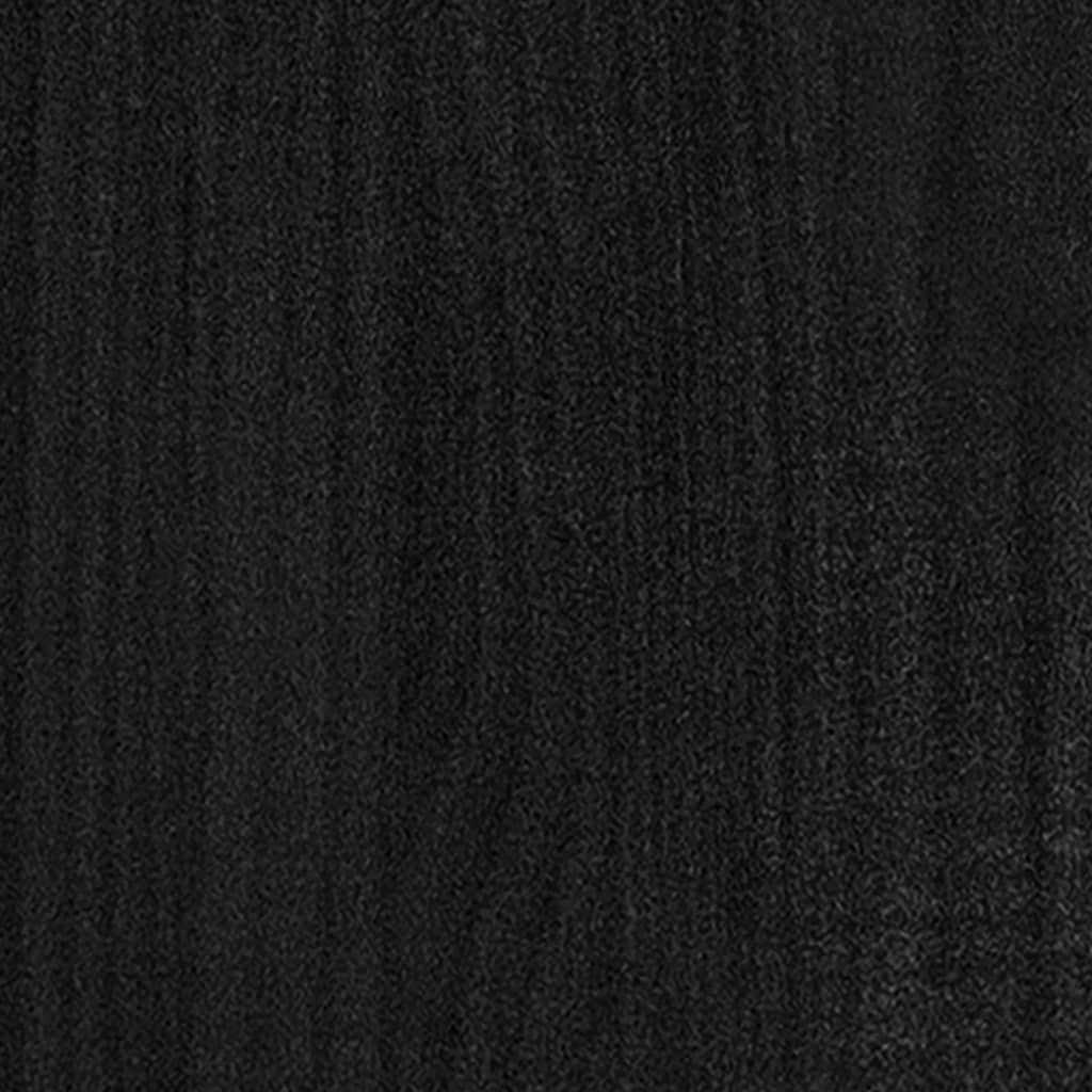 Giroletto Nero in Legno Massello di Pino 100x200 cm - homemem39