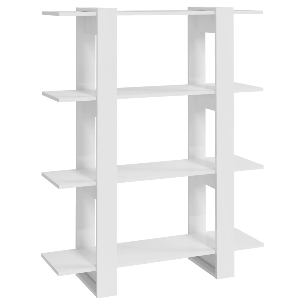 Libreria/Divisorio Bianco Lucido 100x30x123,5 cm - homemem39