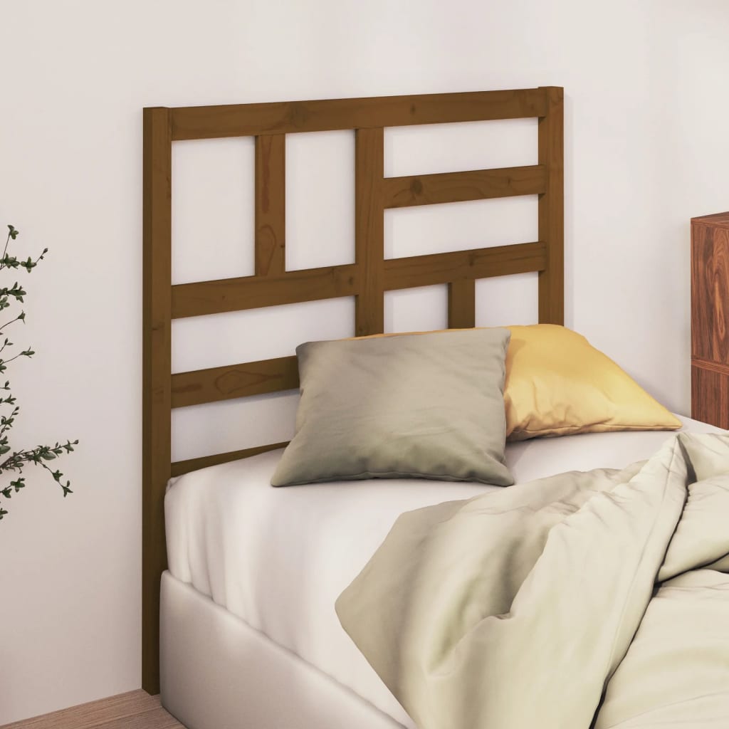 Testiera per Letto Miele 81x4x104 cm in Legno Massello di Pino - homemem39