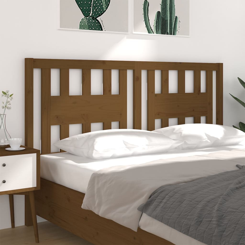Testiera per Letto Miele 126x4x100 cm in Legno di Pino - homemem39