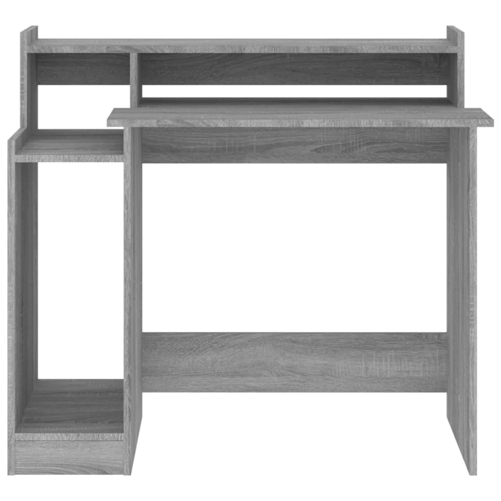 Scrivania con Luci LED Grigio Sonoma 97x45x90 cm in Multistrato - homemem39