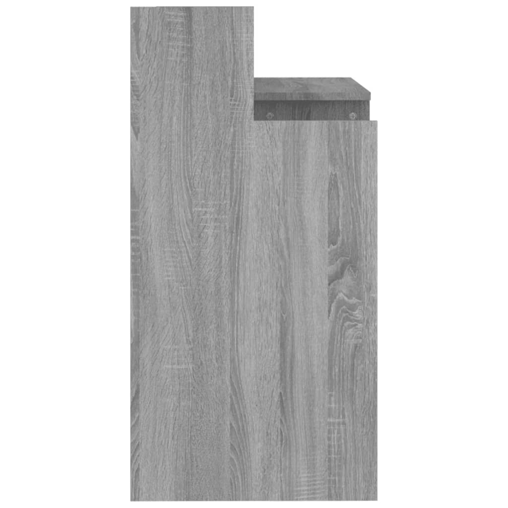 Scrivania con Luci LED Grigio Sonoma 97x45x90 cm in Multistrato - homemem39