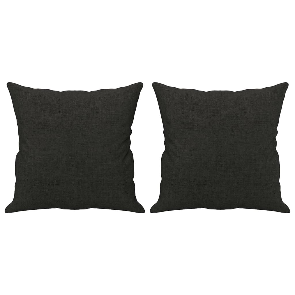 Cuscini Decorativi 2 pz Nero 40x40 cm in Tessuto - homemem39