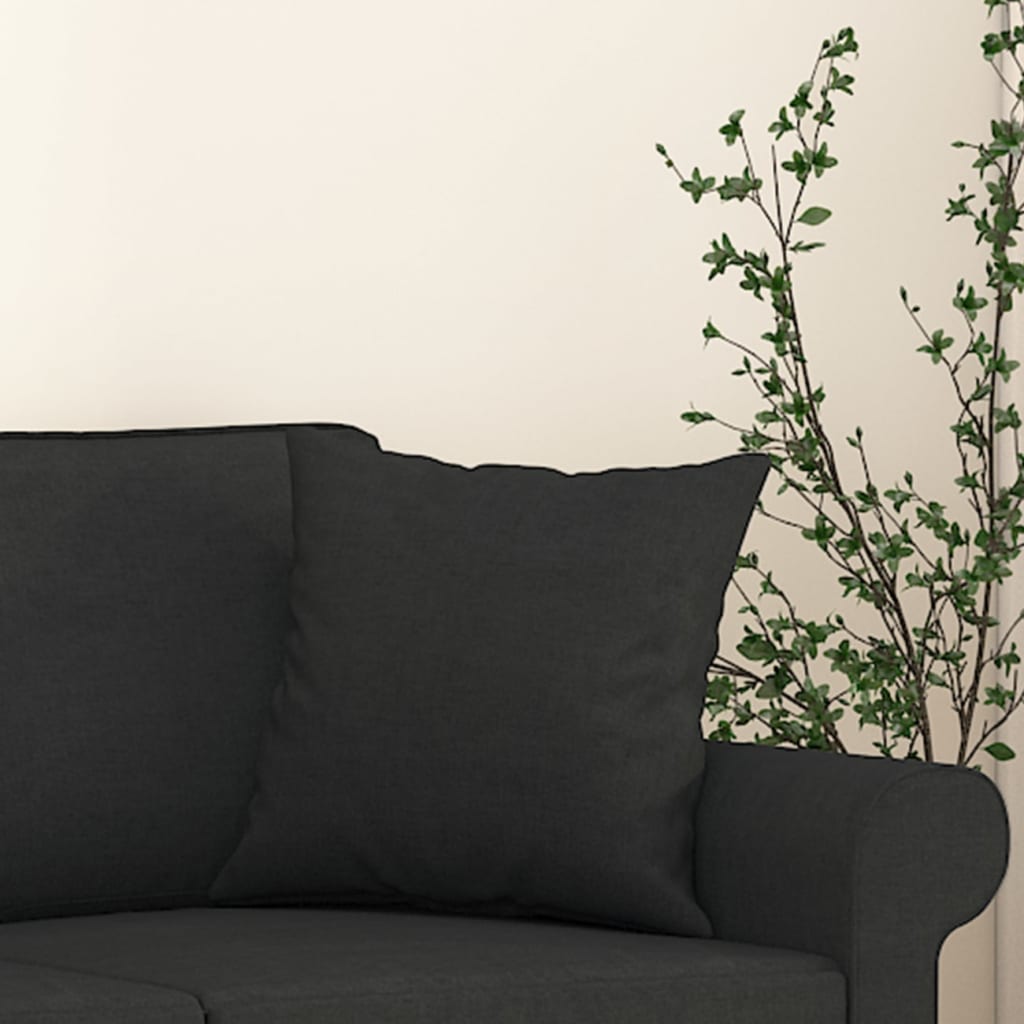 Cuscini Decorativi 2 pz Nero 40x40 cm in Tessuto - homemem39