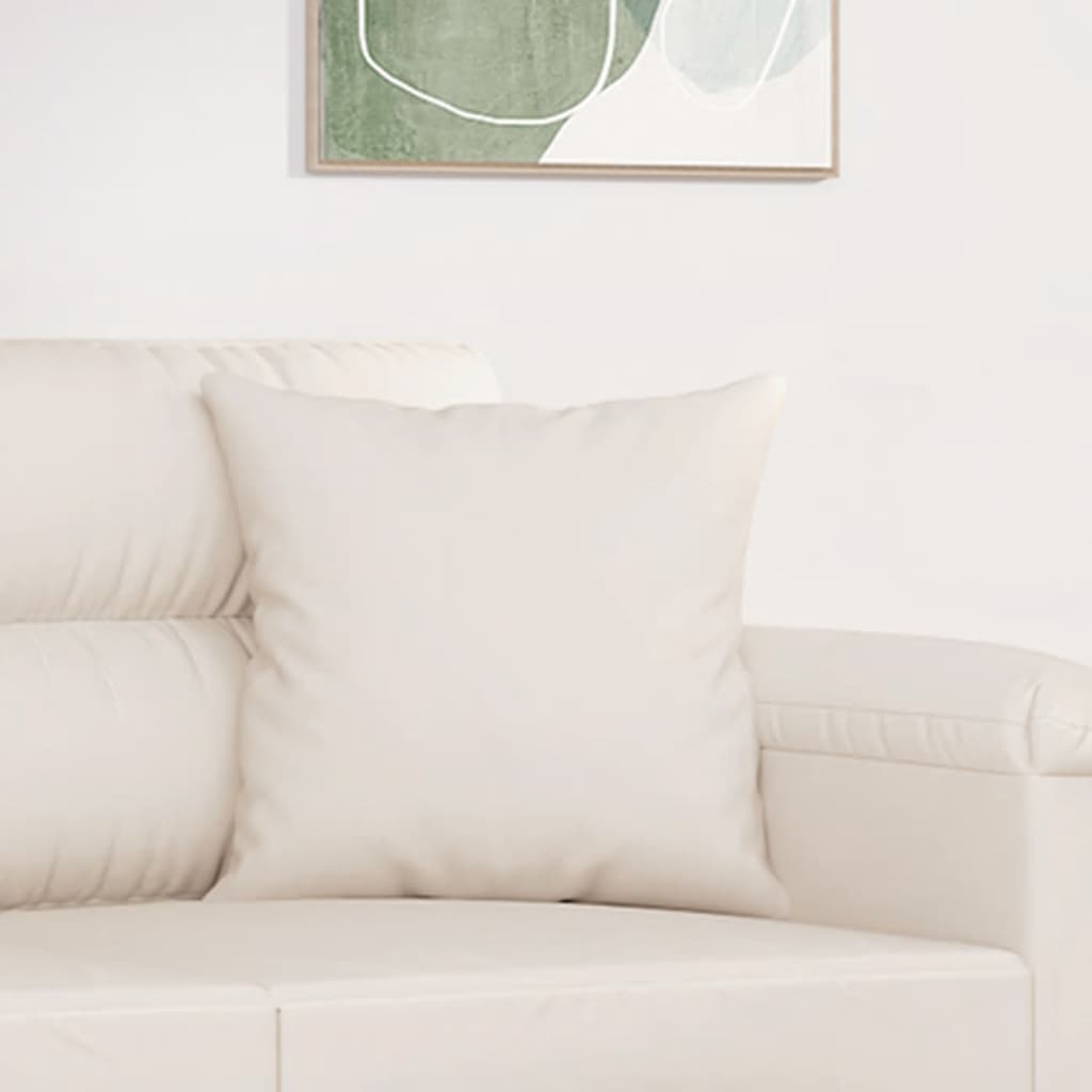 Cuscini Decorativi 2 pz beige 40x40 cm in Tessuto Microfibra - homemem39