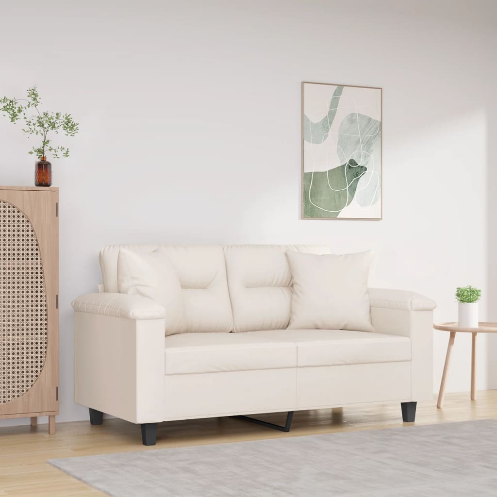 Cuscini Decorativi 2 pz beige 40x40 cm in Tessuto Microfibra - homemem39