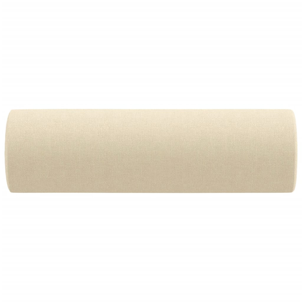Cuscini Decorativi 2 pz Crema Ø15x50 cm in Tessuto - homemem39