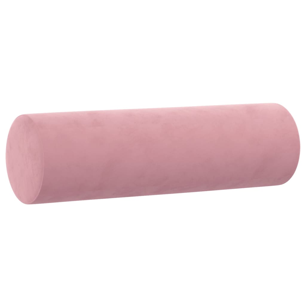 Cuscini Decorativi 2 pz Rosa Ø15x50 cm in Velluto - homemem39