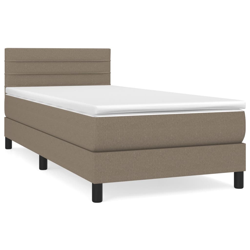 Giroletto a Molle con Materasso Tortora 100x200 cm in Tessuto - homemem39