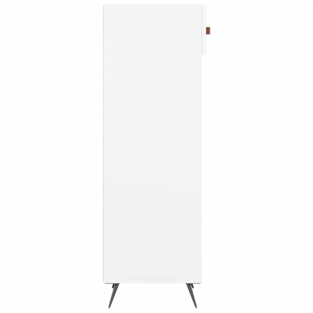 Scarpiera Bianco Lucido 30x35x105 cm in Legno Multistrato - homemem39