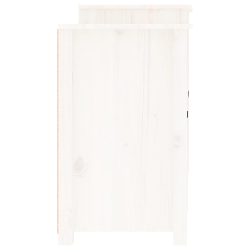Credenza Bianca 164x37x68 cm in Legno Massello di Pino - homemem39