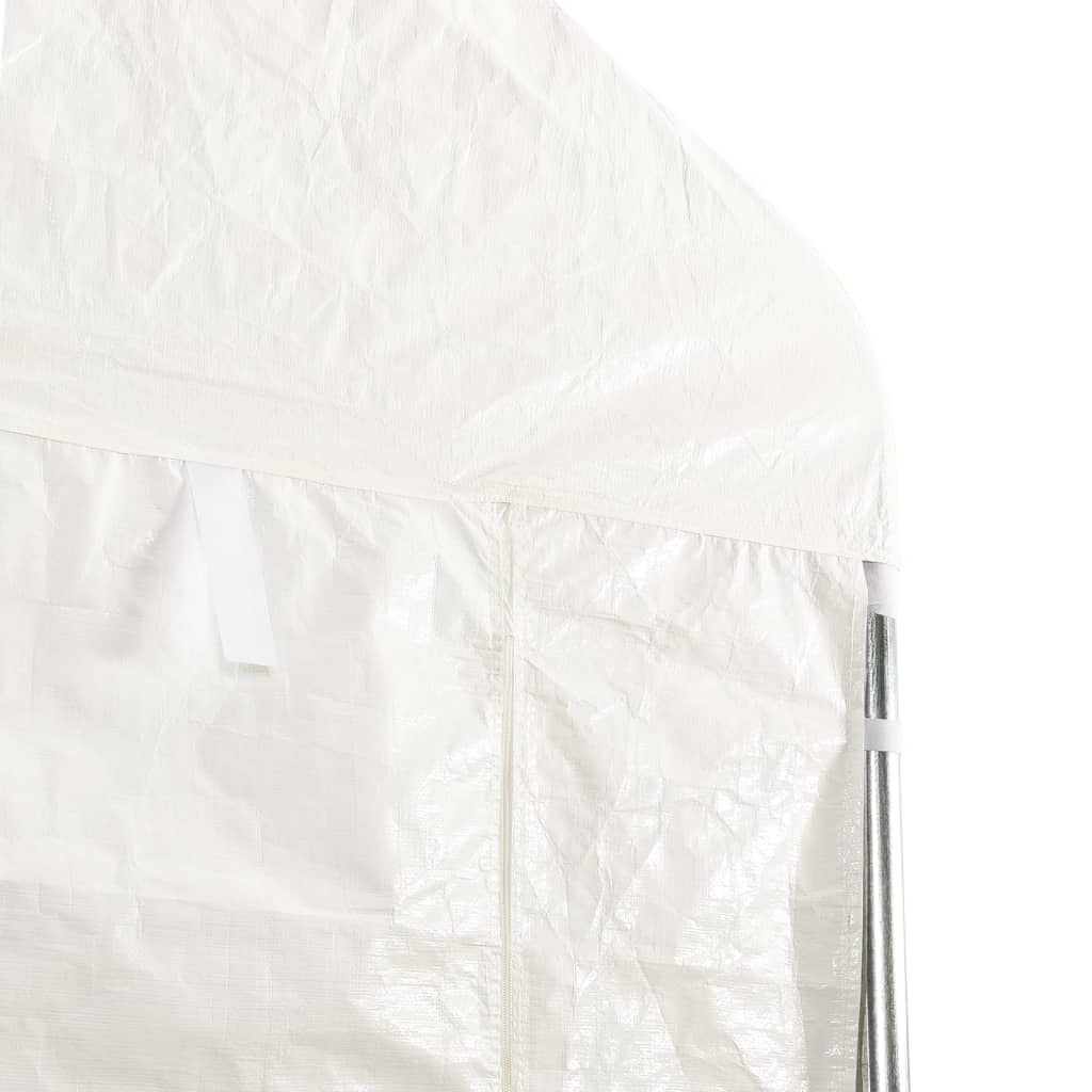 Gazebo con Tetto Bianco 13,38x4,08x3,22 m in Polietilene - homemem39