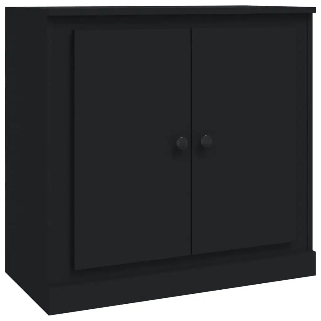 Credenza Nera 70x35,5x67,5 cm in Legno Multistrato - homemem39