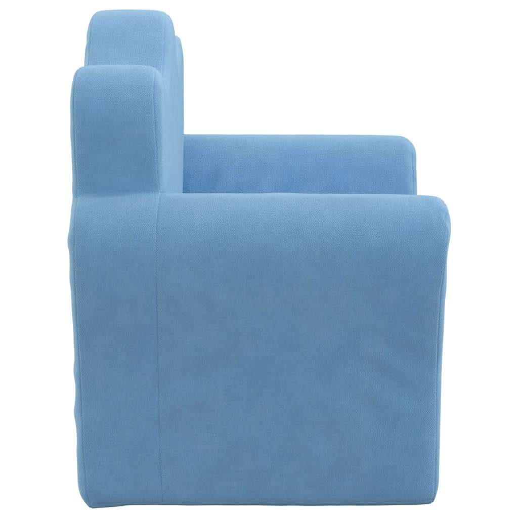Divano per Bambini Blu in Morbido Peluche - homemem39