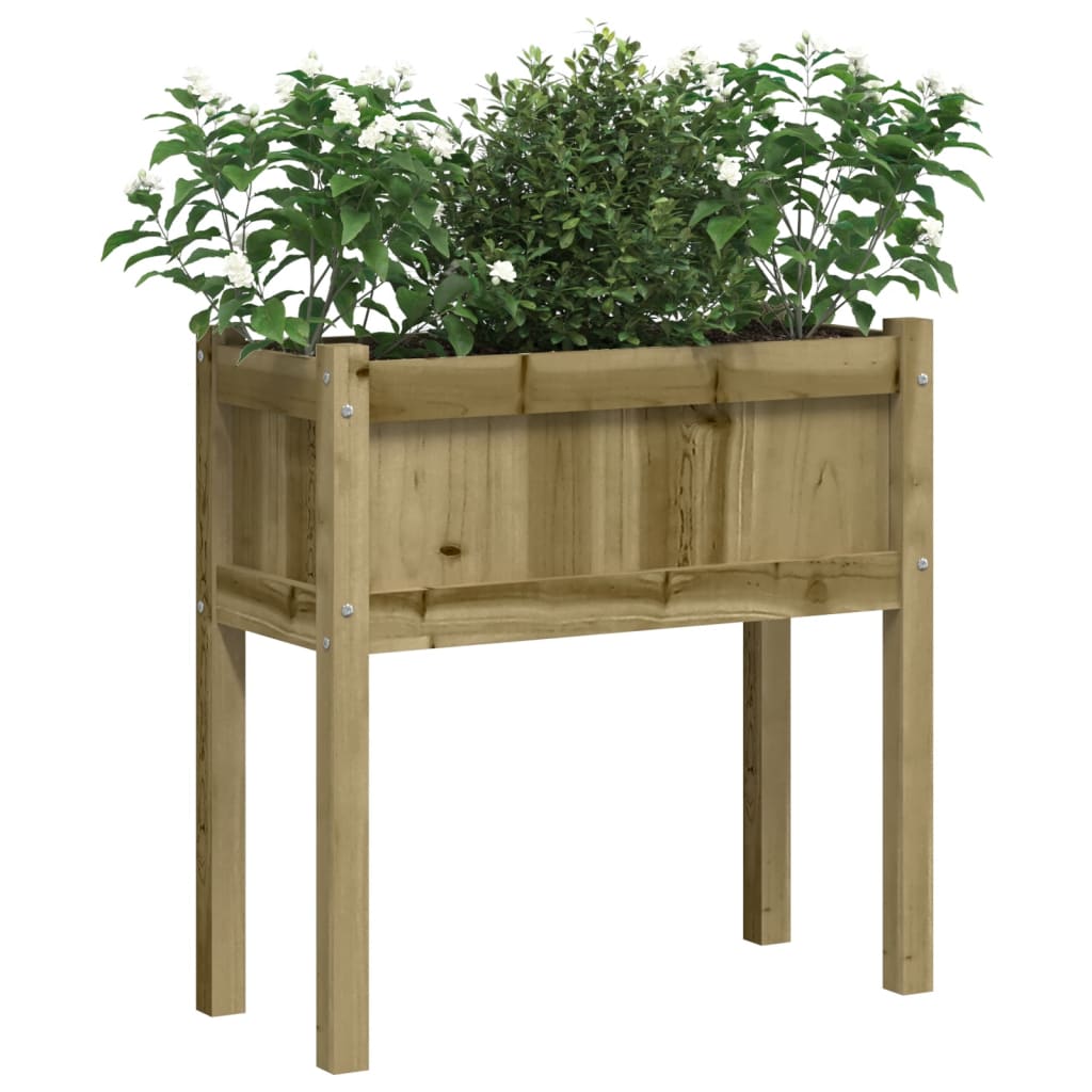 Fioriera Giardino con Gambe 70x31x70 cm Legno Pino Impregnato - homemem39