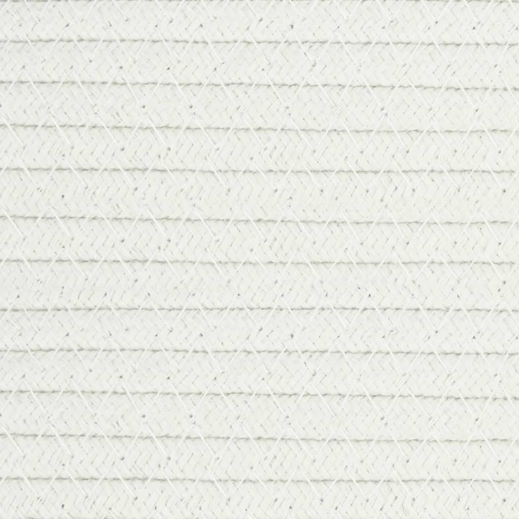 Cestini Portaoggetti 2pz Marrone e Bianco Ø28x28 cm in Cotone - homemem39