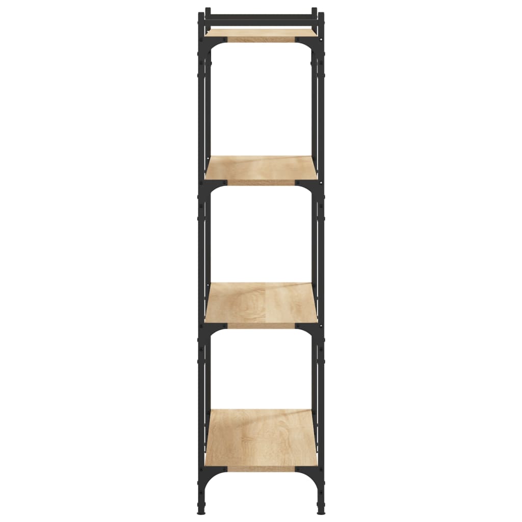 Libreria 4 Ripiani Rovere Sonoma 80x30x120 cm Legno Multistrato - homemem39