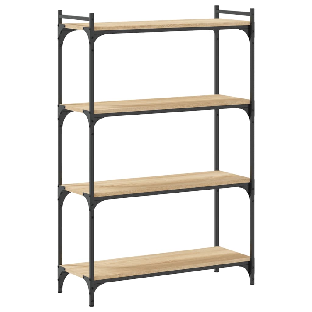 Libreria 4 Ripiani Rovere Sonoma 80x30x120 cm Legno Multistrato - homemem39