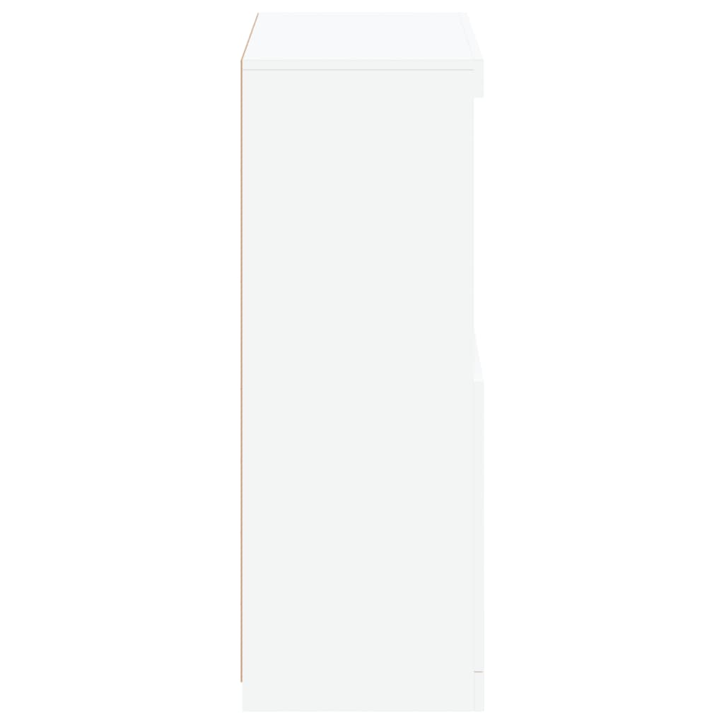 Armadietto con Luci LED Bianco in Legno Multistrato - homemem39