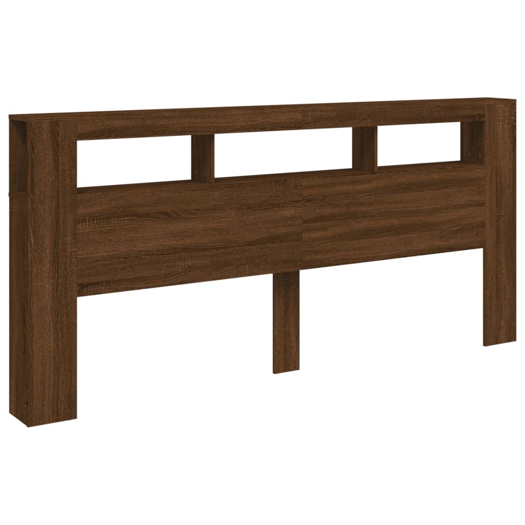 Testiera LED Rovere Marrone 220x18,5x103,5 cm Legno Multistrato - homemem39