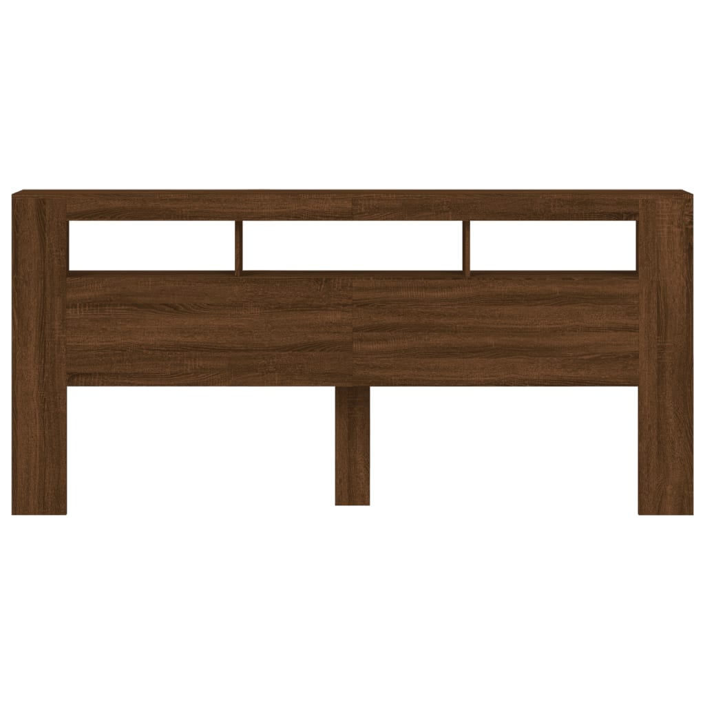 Testiera LED Rovere Marrone 220x18,5x103,5 cm Legno Multistrato - homemem39