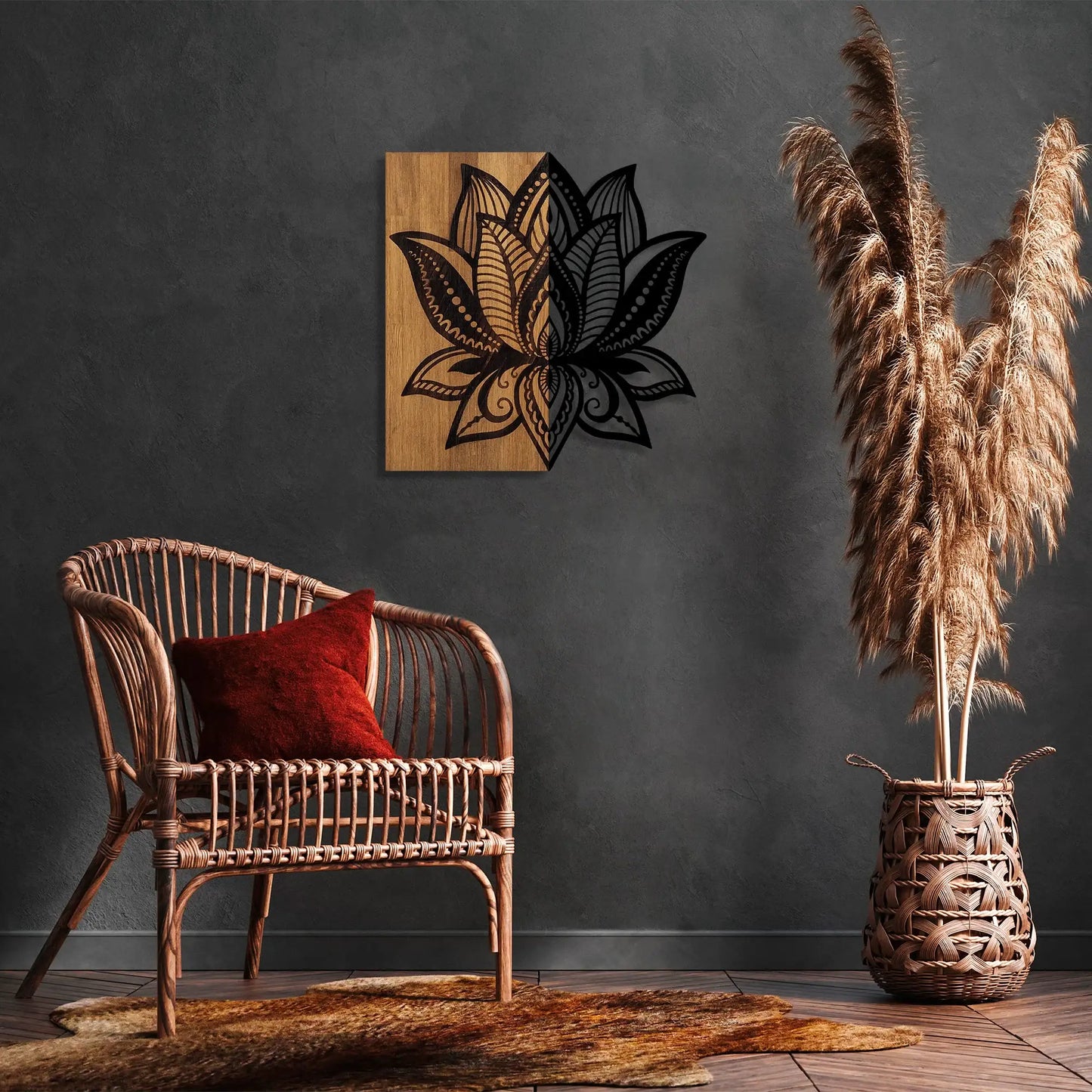 Decorative Wooden Wall Accessory - homemem39