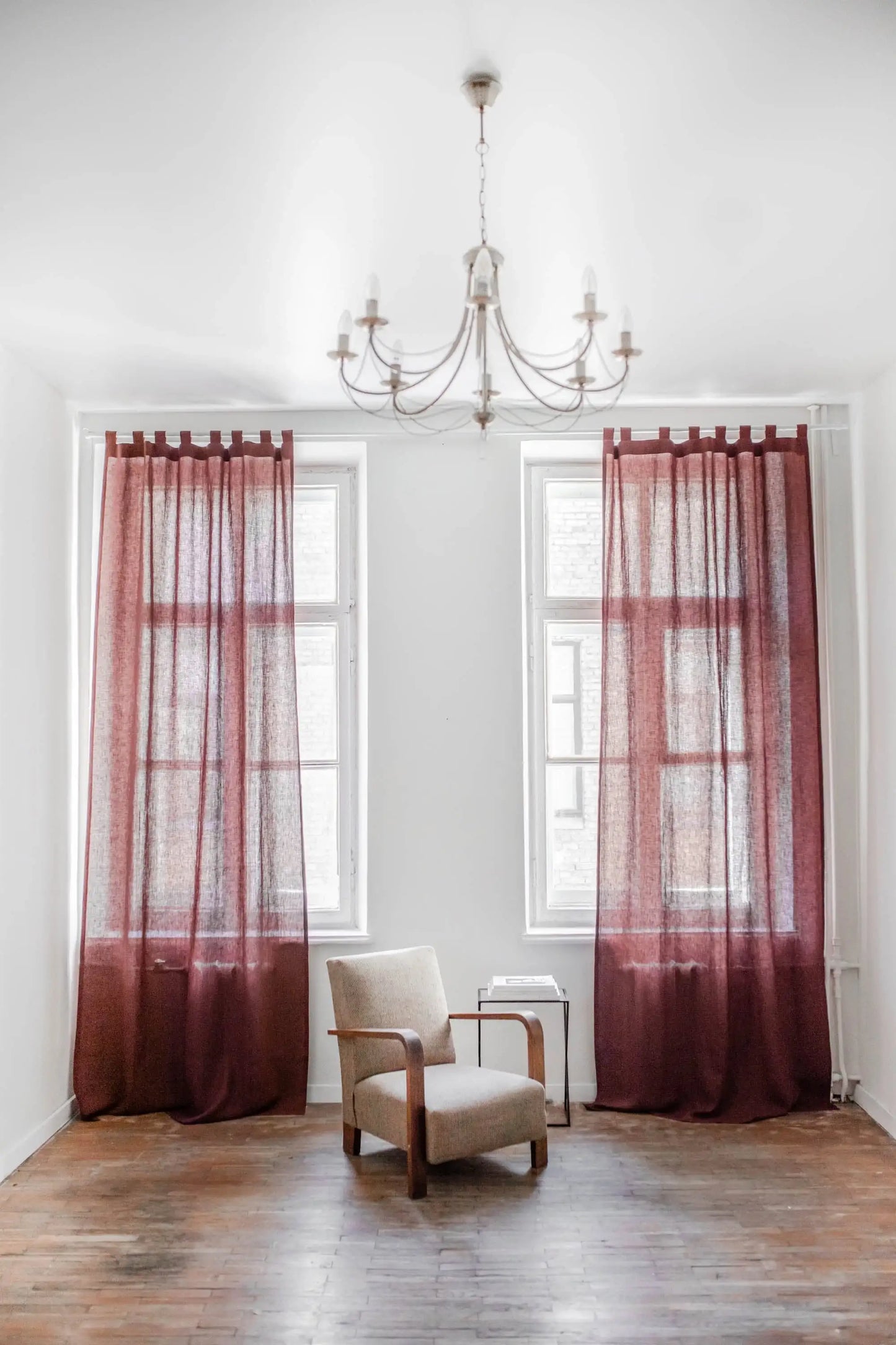 Tab top linen curtain - homemem39