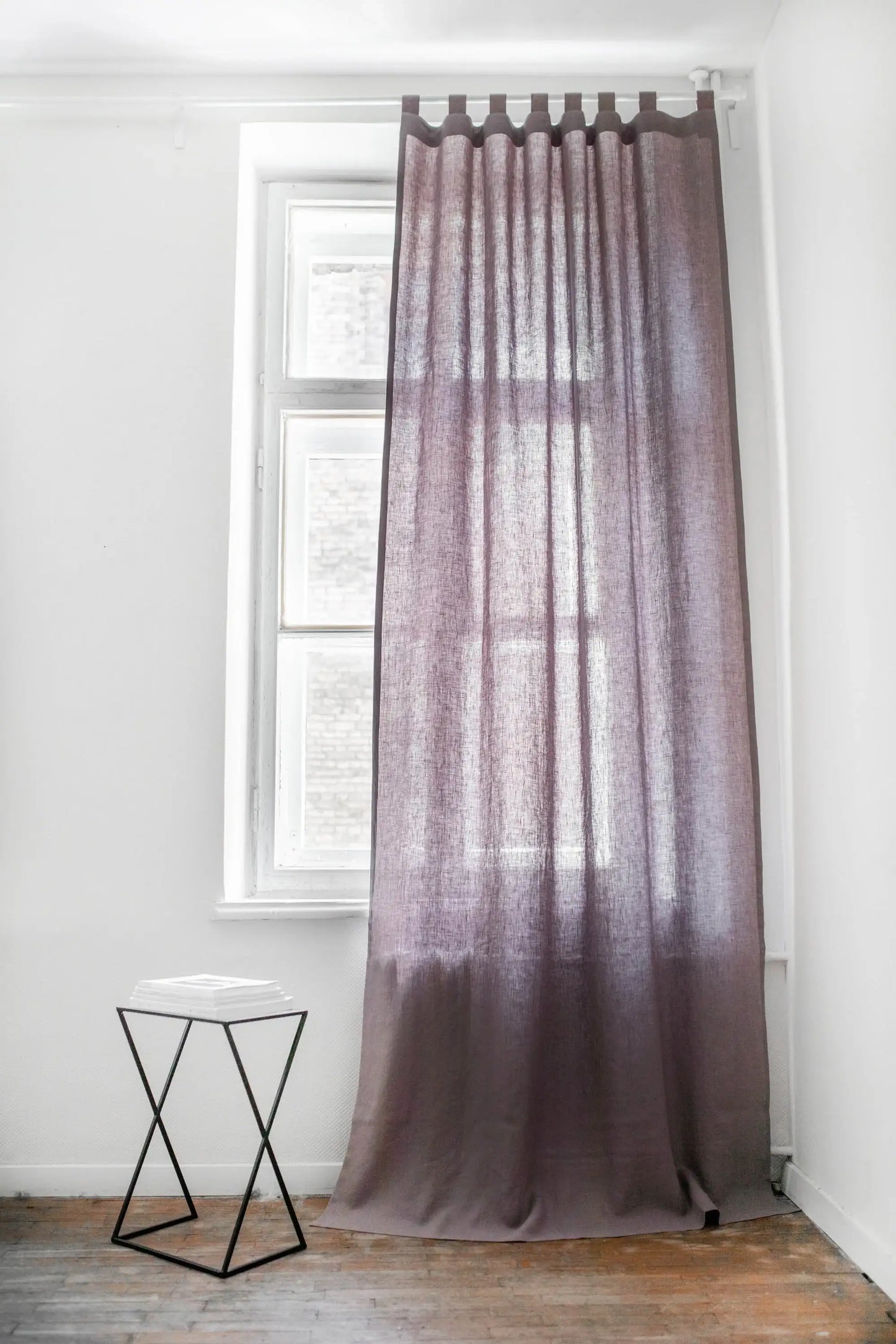 Tab top linen curtain - homemem39