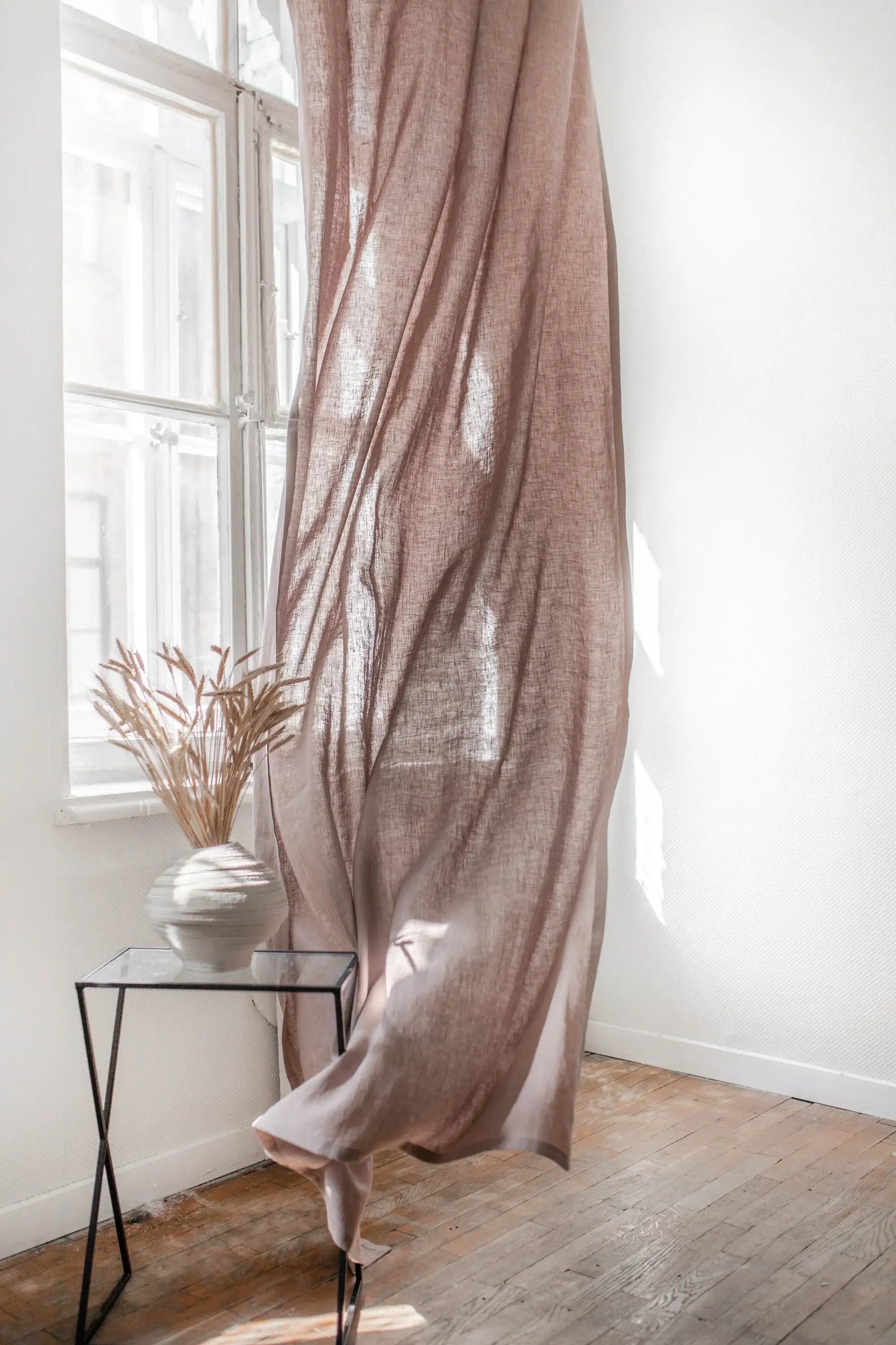 Tab top linen curtain - homemem39