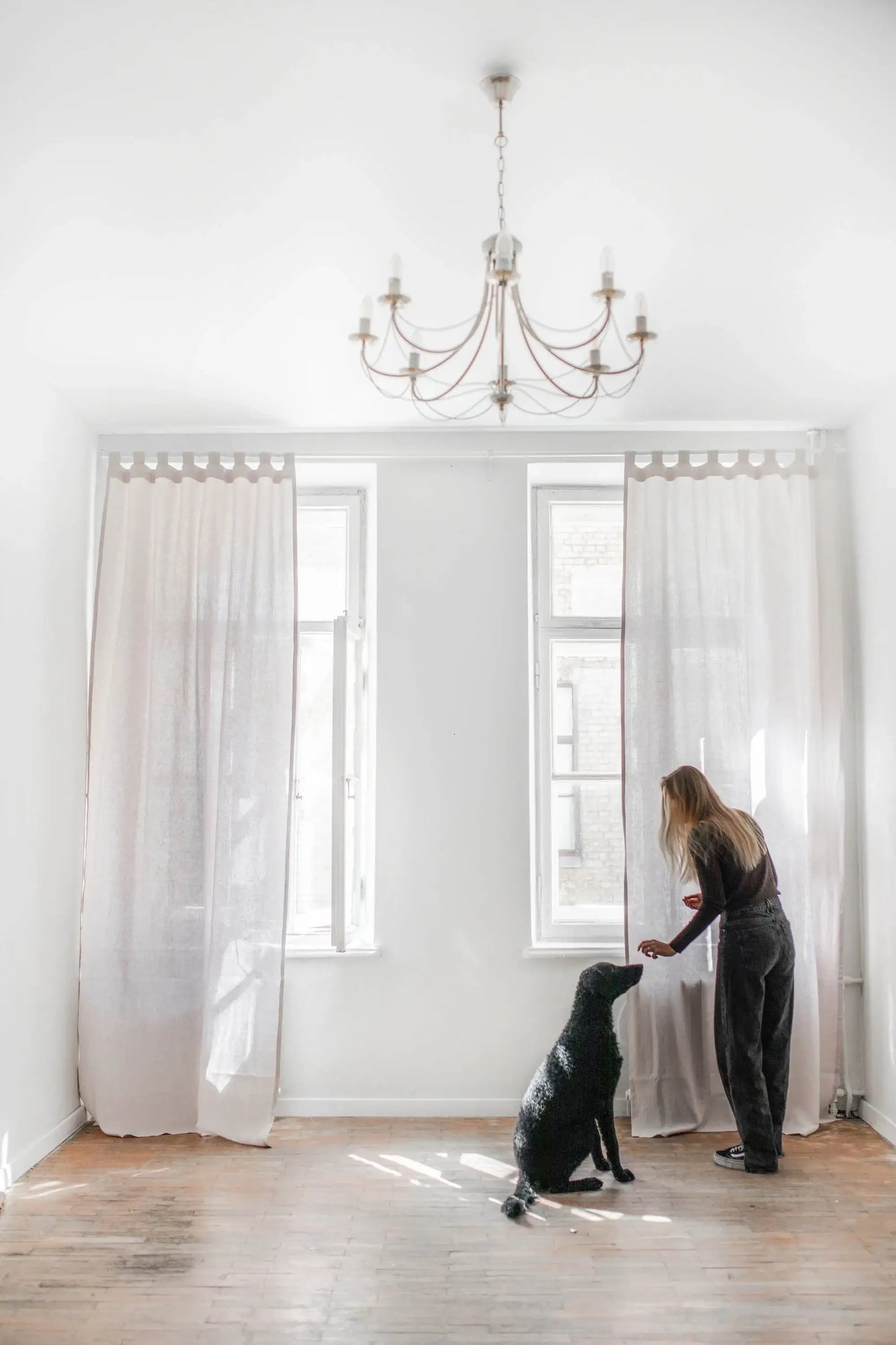 Tab top linen curtain - homemem39